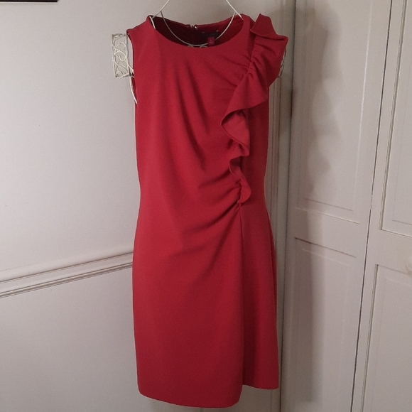 Vince Camuto Red Ruffle Mini Dress - Picture 1 of 9